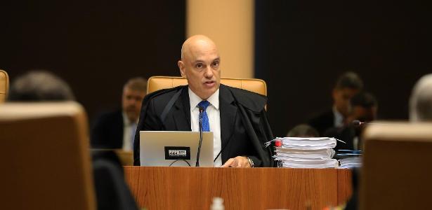 O ministro do STF Alexandre de Moraes, no julgamento dos réus do 8 de Janeiro