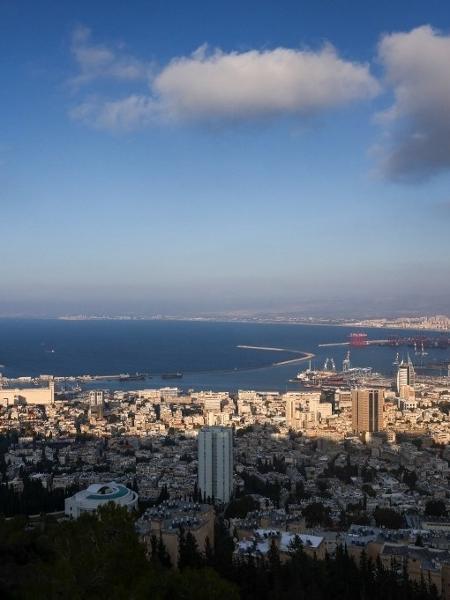 Imagem aérea da cidade de Haifa, no Israel