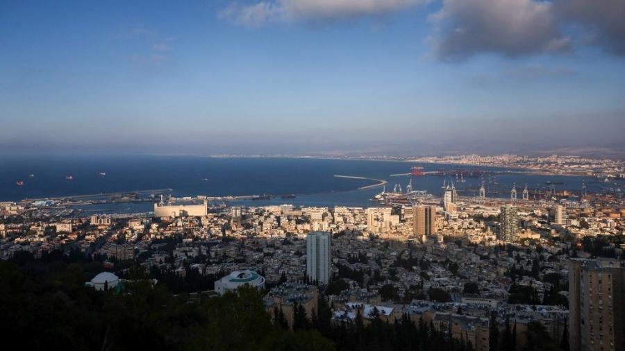 Imagem aérea da cidade de Haifa, no Israel