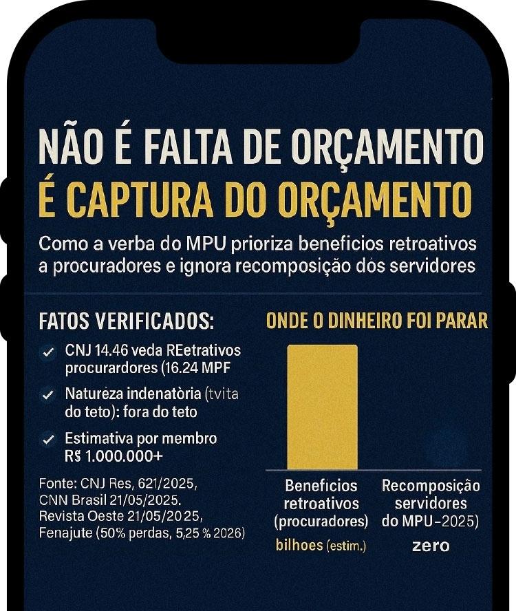 Crítica feita em mensagem de WhatsApp sobre penduricalho retroativo a procuradores