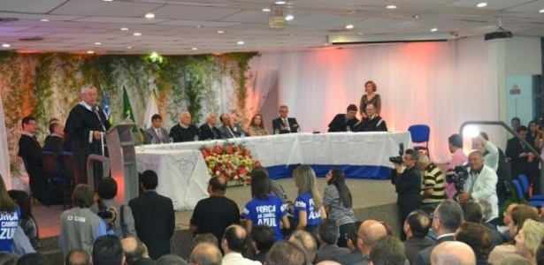 Conselheiros do Tribunal de Contas do Estado do Piauí participam de posse de um novo integrante da corte - Reprodução/TCE