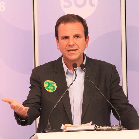 O ex-prefeito Eduardo Paes durante debate na eleição para governador em 2018 - Jose Lucena/Folhapress