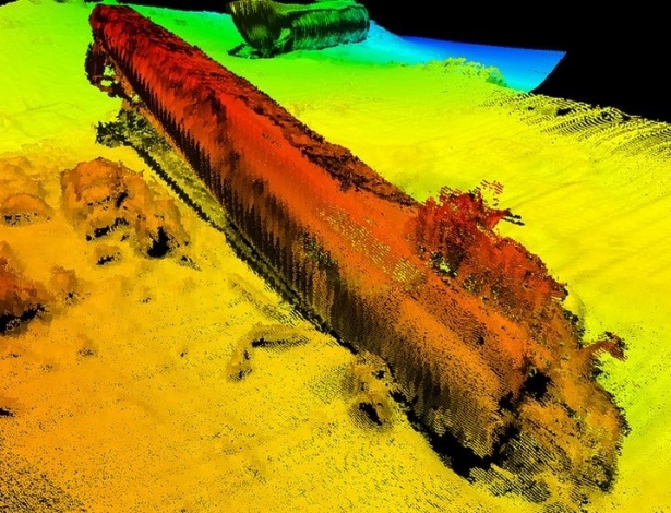 Imagens captadas por sondas mostram que o U-864 está a 150 metros de profundidade - Kystverket / Norwegian Coastal Administration