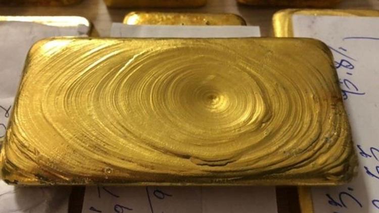 Barras de ouro avaliadas em R$ 1,3 milhão apreendidas pela Polícia Federal no aeroporto de Boa Vista, em 2018 - Polícia Federal - Polícia Federal