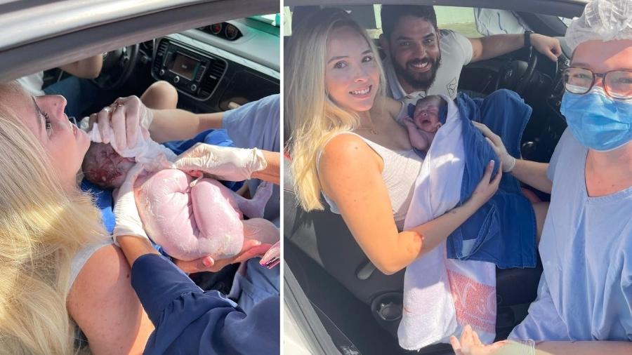 Bebê apressado veio ao mundo ainda no estacionamento do hospital - HCM/Divulgação