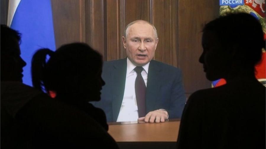 Rússia x Ucrânia: o enfurecido discurso de Putin que tenta reescrever história da região - EPA