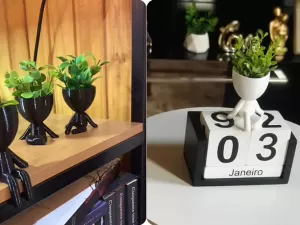 Com design divertido, vasos de plantas artificiais estão por R$ 30