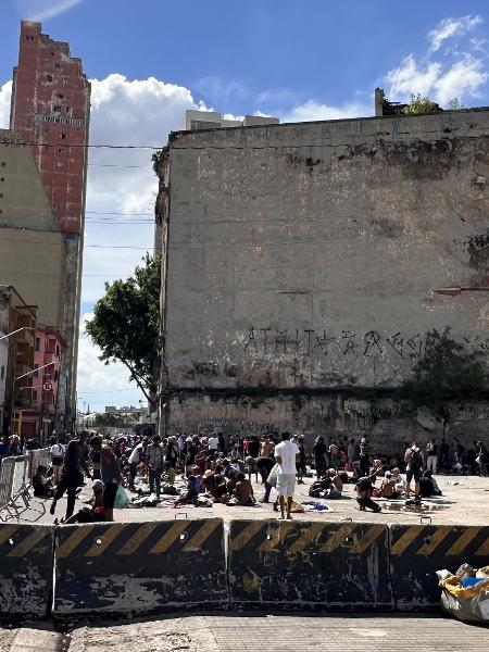 Região da cracolândia antes da dispersão Região da cracolândia antes da dispersão
