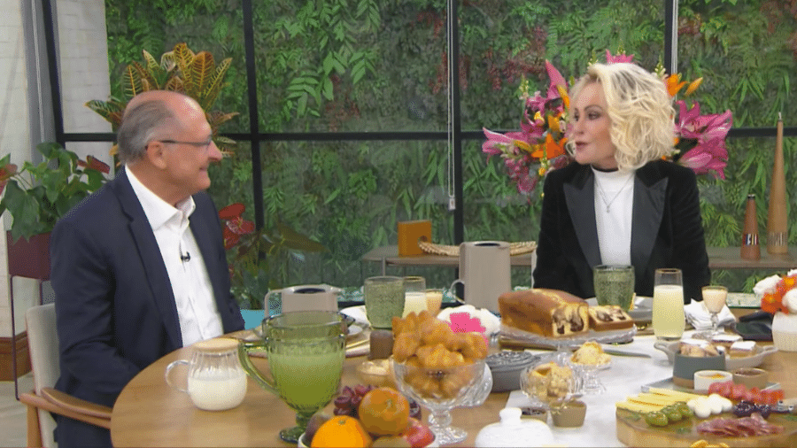 Geraldo Alckmin participa do Mais Você, com Ana Maria Braga, na TV Globo