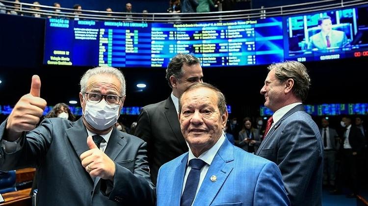 Renan e Rafael Tenório no Senado em 2022 Renan e Rafael Tenório no Senado em 2022