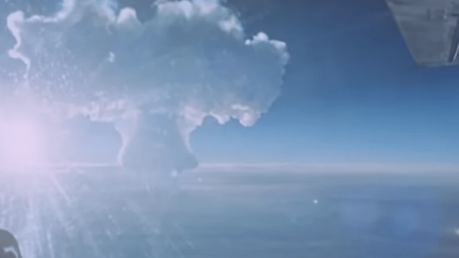 Imagem da detonação da Tzar-Bomb em 1961, na Ilha Severy, na Rússia - Reprodução
