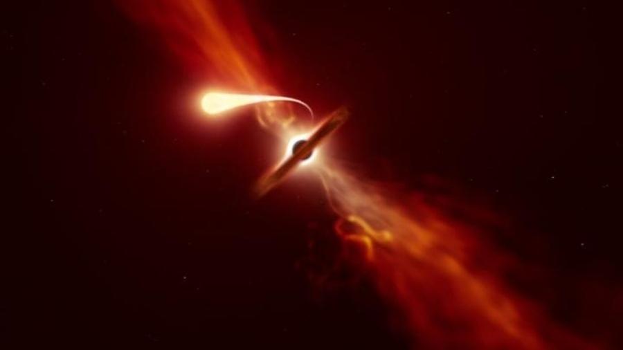 A espaguetização é o resultado de um evento catastrófico para uma estrela - ESO / M. Kornmesser