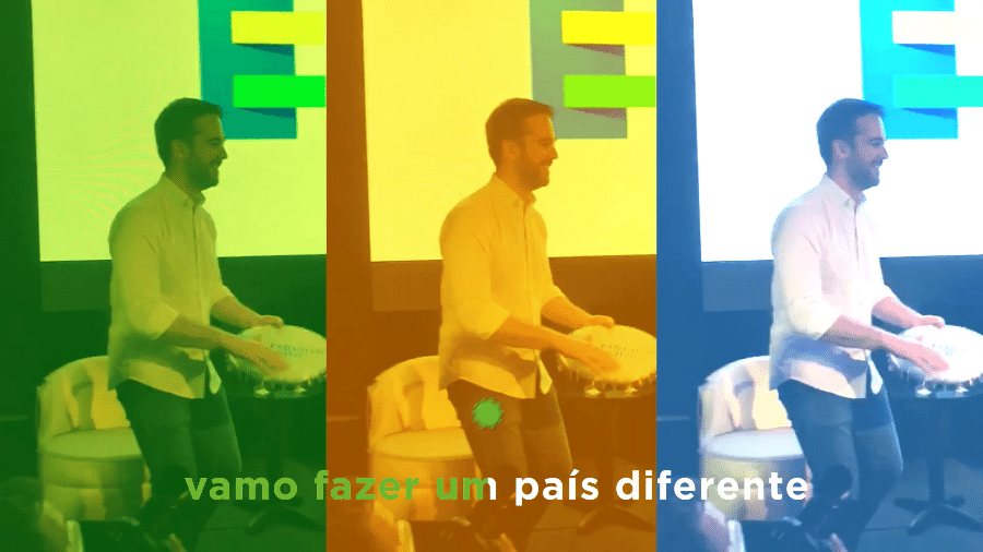 Eduardo Leite toca pandeiro em jingle de campanha - reprodução vídeo