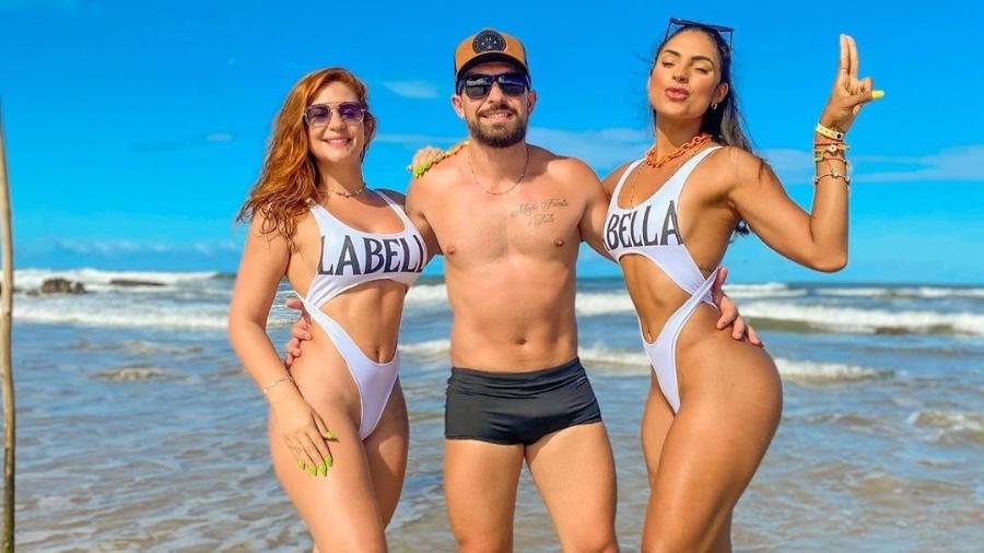 Trisal Diogo, Graziela (à esquerda da foto) e Natália - Arquivo Pessoal/Instagram/@vivendoatres_