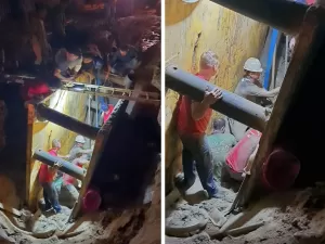 Trabalhador sobrevive após ficar preso em buraco de obra por 4 horas em SC