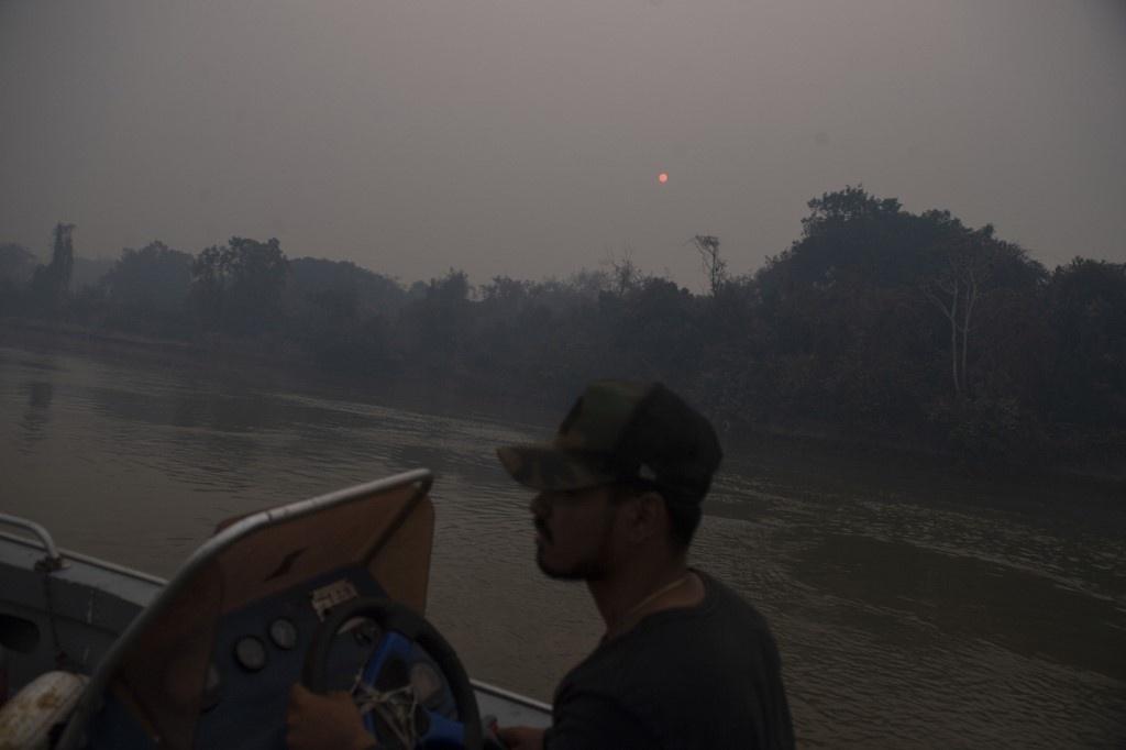 Images show fire in the Pantanal region, devastated by the fires that occurred in September 2020 - Mauro Pimentel / AFP