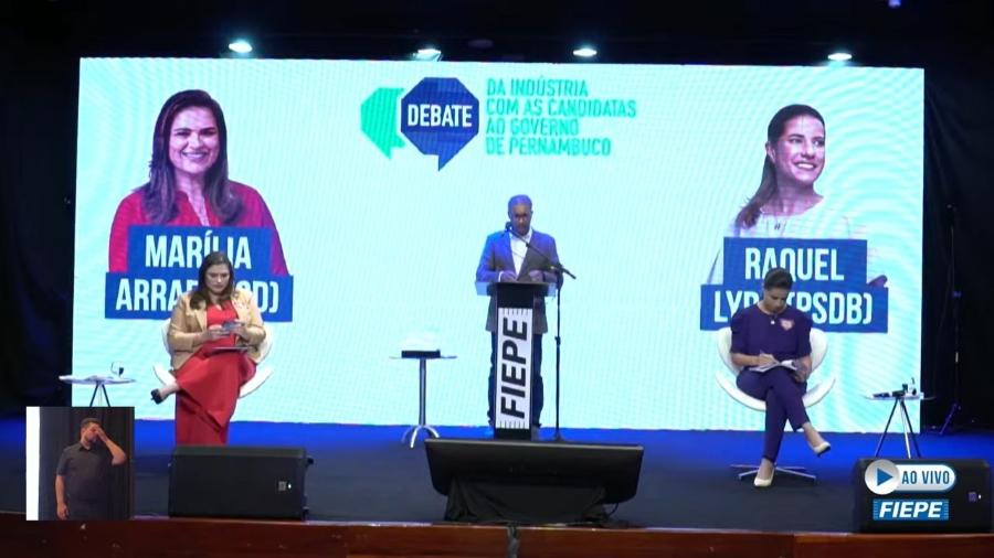 Marília e Raquel se enfrentaram em primeiro debate do segundo turno, em Caruaru  - Reprodução