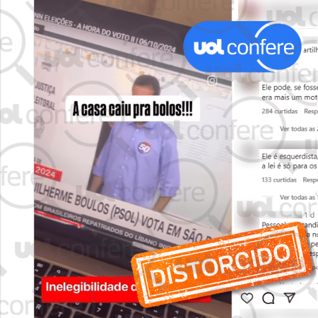 07.out.2024 - Fato não é caso de inelegibilidade, segundo o TRE-SP