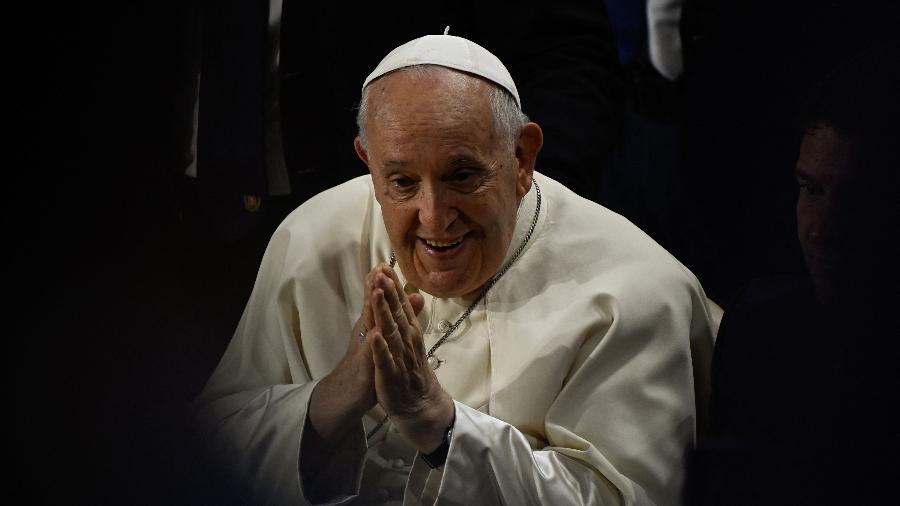 Papa Francisco morreu ontem, após sofrer um derrame e uma parada cardíaca - PEDRO PARDO/AFP