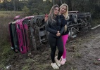 Caminhoneira com mais de 1 milhão de seguidores sofre acidente em SC