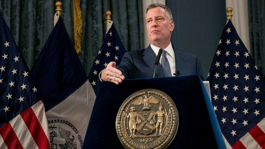 O prefeito de Nova York, Bill de Blasio - Sam Hodgson/The New York Times/Reuters