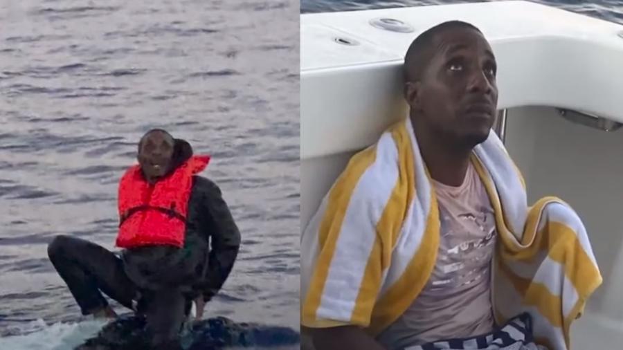 O jamaicano Orville Lyons foi resgatado depois de ficar à deriva por 36 horas no Oceano Atlântico - Reprodução/Youtube/WPBF 25 News