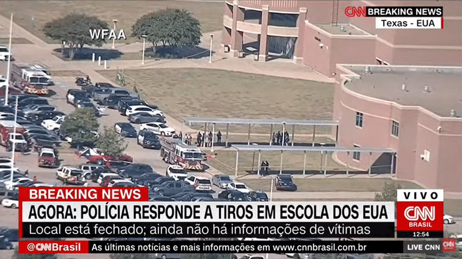 Tiroteio em escola no Texas - Reprodução/CNN Brasil