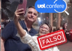 É falso que Janja pediu para tirar foto com Bolsonaro no Rio (Foto: Arte/UOL sobre Reprodução Instagram)