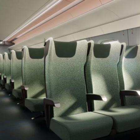 Parte interna do trem-bala E10 Shinkansen Parte interna do trem-bala E10 Shinkansen