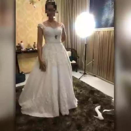 Vestido roubado no dia do casamento em Fortaleza - Reprodução