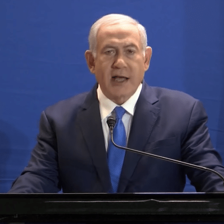 7.jan.2019 - O primeiro-ministro israelense, Benjamin Netanyahu - Reprodução de vídeo