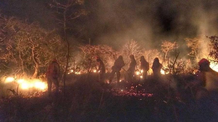 Bombeiros apagam incêndio na Caatinga no Ceará - SSPDS-CE