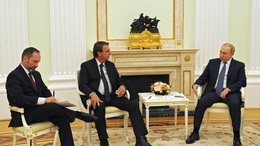 Reunião entre o presidente Jair Bolsonaro e o presidente russo Vladimir Putin em Moscou, na Rússia - Oficial Kremlin/PR