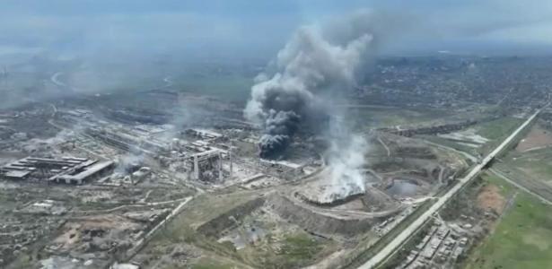 Siderúrgica Azovstal, centro da resistência em Mariupol