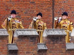 King III.  The band playing after Charles' speech - Getty Images - Getty Images