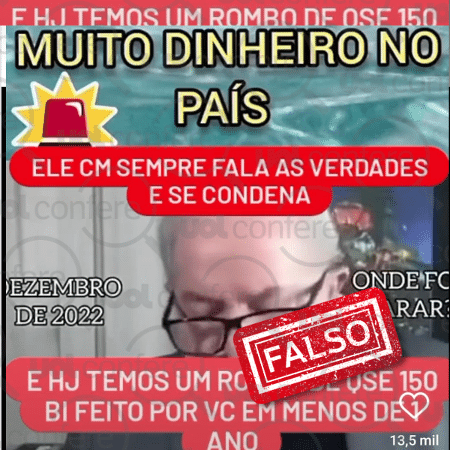 14.nov.2023 - Postagens falsas deturpam declarações do presidente Lula