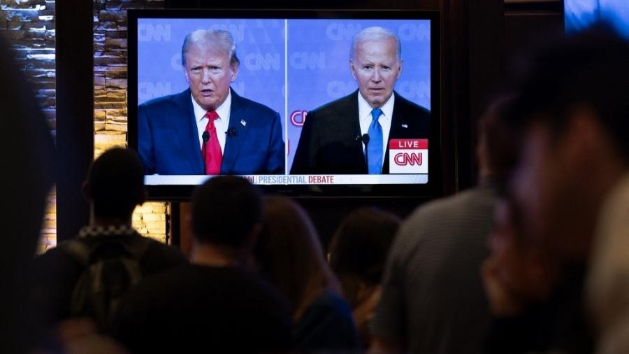Donald Trump e Joe Biden fizeram primeiro debate na noite da quinta-feira (27)