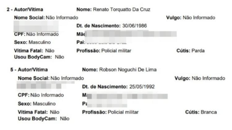B.O. aponta que PMs presos pela morte de Igor Oliveira de Morais Santos não estavam com câmeras corporais em seus uniformes B.O. aponta que PMs presos pela morte de Igor Oliveira de Morais Santos não estavam com câmeras corporais em seus uniformes
