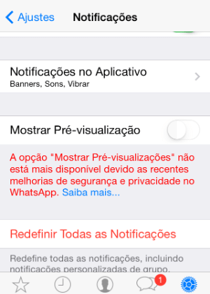 WhatsApp não mostra mais texto de mensagens nas notificações em iPhone e Windows Phone - Reprodução