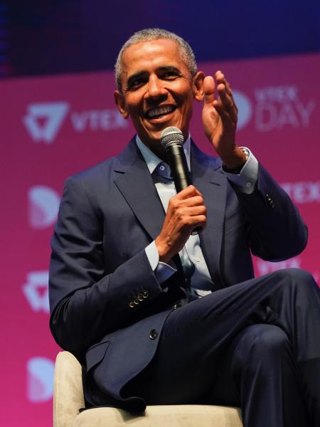 O ex-presidente dos EUA Barack Obama durante o Vtex Day, em São Paulo - Everton Rosa/Divulgação