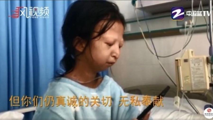 Quando Wu Huayan foi internada no hospital, pesava pouco mais de 20 kg - FENG VIDEO