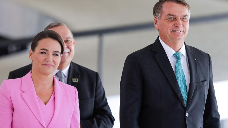 Jul 11.22 - Hungarian President Katalin Novak received by Jair Bolsonaro in Brasília - Sergio Lima / AFP - Sergio Lima / AFP