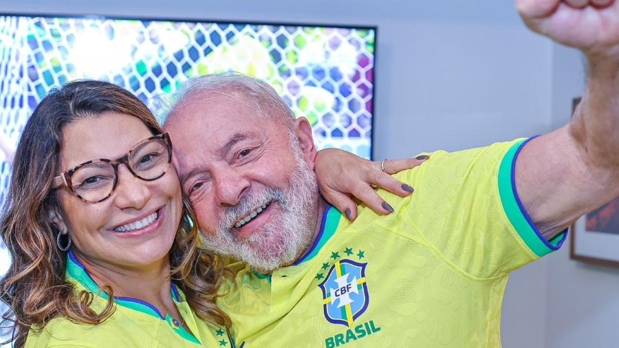 Presidente Lula e Janja assistem à estreia do Brasil na Copa em casa, em São Paulo - Ricardo Sturckert