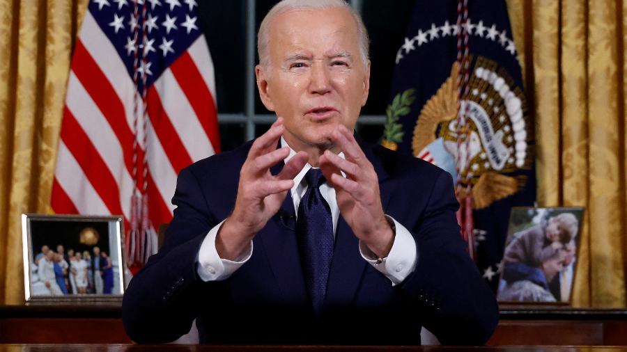 Joe Biden, em pronunciamento no Salão Oval da Casa Branca, nesta quinta-feira (19)