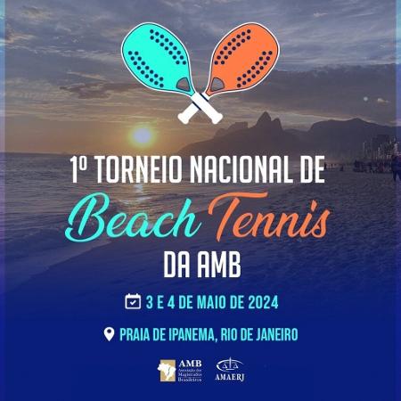 Peça de divulgação de torneio de beach tennis no Rio