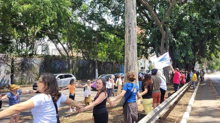 Grupo protesta contra corte de 300 árvores na zona sul