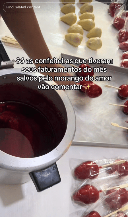 Confeiteiras comemoram 'morango do amor' nas redes Confeiteiras comemoram 'morango do amor' nas redes