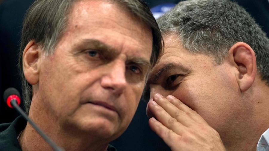Jair Bolsonaro e Gustavo Bebianno: segundo Paulo Marinho, os segredos não ficaram apenas na memória. Há um celular - Foto Mauro Pimentel/AFP