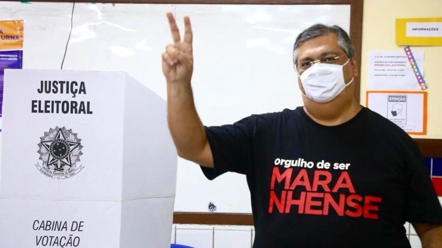 Governador do Maranhão, Flávio Dino (PCdoB), vota no estado no primeiro turno das eleições municipais - Reprodução/Twitter/@FlavioDino