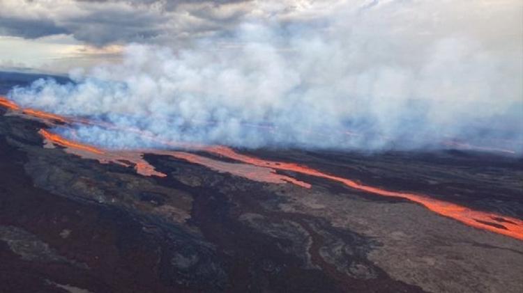 Mauna Loa, located within Hawaii Volcanoes National Park, covers half of the US state's Big Island - US GEOLOGICAL SURVEY - US GEOLOGICAL SURVEY